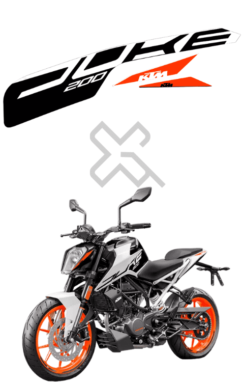 Duke 200 BS6 Sticker Kit | Duke 200 Sticker
